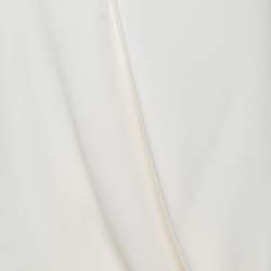 Pre Owned Elisabetta Franchi White Crepe Sleeveless Top M