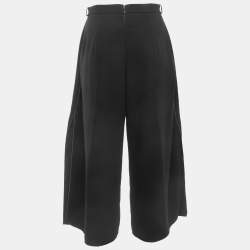 Elisabetta Franchi Black Crepe Side Slit Culottes M