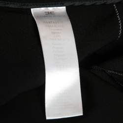 Elisabetta Franchi Black Crepe Side Slit Culottes M