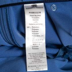 Pre Owned Elisabetta Franchi Blue Crepe Culottes M