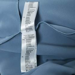 Elisabetta Franchi Blue Crepe Lapel Detail Jumpsuit S