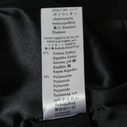 Pre Owned Elisabetta Franchi Black Nylon Satin Trimmed Tailored Blazer S