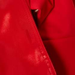 Elisabetta Franchi Red Stretch Crepe Tailored Jacket S