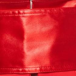 Elisabetta Franchi Red Stretch Crepe Tailored Jacket S