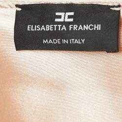 Pre Owned Elisabetta Franchi Light Pink Crepe Chain Detailed Sleeveless Mini Dress S