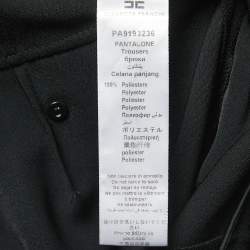 Pre Owned Elisabetta Franchi Black Crepe High Waist Wide Leg Trousers M