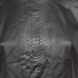 Pre Owned Elisabetta Franchi Black Snake Textured Jacquard Top L