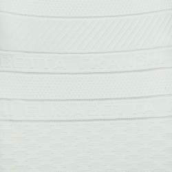Pre Owned Elisabetta Franchi White Jacquard Knit Pencil Skirt M