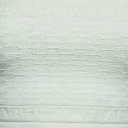 Pre Owned Elisabetta Franchi White Logo Jacquard Knit Tube Top M