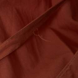 Pre Owned Elisabetta Franchi Orange Cotton Maxi Dress XL