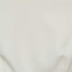 Elisabetta Franchi Off-White Crepe Long Sleeve Crop Top S