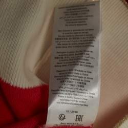 Elisabetta Franchi Coral Pink Knit Buttoned Half Sleeve Top M