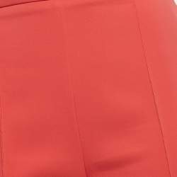 Elisabetta Franchi Coral Pink Crepe Flared Trousers M
