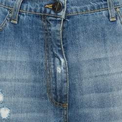 Elisabetta Franchi Blue Ripped Denim Jeans M Waist 30"