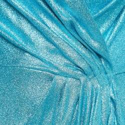 Pre Owned Elisabetta Franchi Blue Teal Lame Draped Mini Dress S