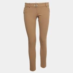 Elisabetta Franchi Beige Synthetic Trousers M