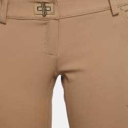 Elisabetta Franchi Beige Synthetic Trousers M