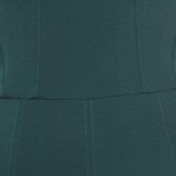 Elisabetta Franchi Dark Green Crepe Red Carpet Gown S