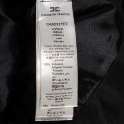 Pre Owned Elisabetta Franchi Black Cut out Detail Camicia Blouse M