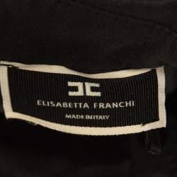 Pre Owned Elisabetta Franchi Black Cut out Detail Camicia Blouse M