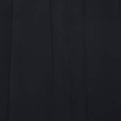 Pre Owned Elisabetta Franchi Black Crepe Chain Detail Long Sleeve Blouse S