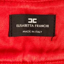 Elisabetta Franchi Fuchsia  Pink Crepe Trousers S