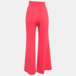 Elisabetta Franchi Fuchsia  Pink Crepe Trousers S
