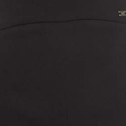 Pre Owned Elisabetta Franchi Black Crepe Flared Trousers S