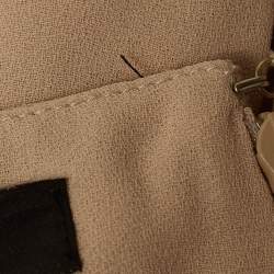 Elisabetta Franchi Beige Crepe Asymmetrical Peplum Top M