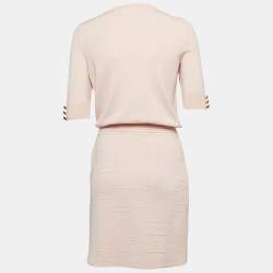 Elisabetta Franchi Pink Knit Short Dress M