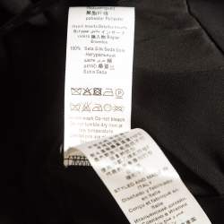 Pre Owned Elisabetta Franchi Black Satin Trim Chiffon Detachable Tie-Up Sleeveless Dress M