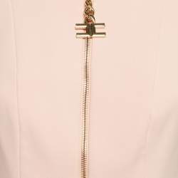 Pre Owned Elisabetta Franchi Pink Crepe Mini Dress M