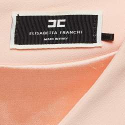 Pre Owned Elisabetta Franchi Pink Crepe Mini Dress M