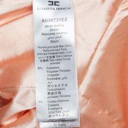 Pre Owned Elisabetta Franchi Pink Crepe Mini Dress M