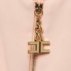 Pre Owned Elisabetta Franchi Pink Crepe Mini Dress M