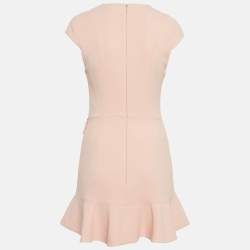 Pre Owned Elisabetta Franchi Pink Crepe Mini Dress M