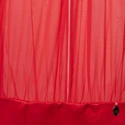 Pre Owned Passepartout Dress By Elisabetta Franchi Pink Silk and Satin Mini Dress S