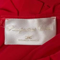 Pre Owned Passepartout Dress By Elisabetta Franchi Pink Silk and Satin Mini Dress S