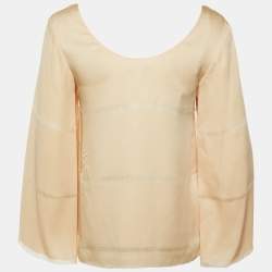 مملوكة مسبقًا توب إيليزابيتا فرانشي جيسبر حرير بيج صغير جدًا
