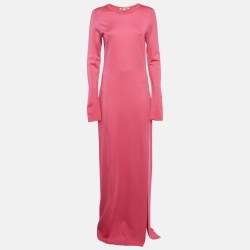 Pre Owned Elizabeth and James Pink Jersey Maxi Dress L