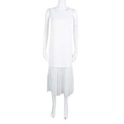 Elizabeth and James White Tulle Underlay Sleeveless Kisa Midi Dress XS