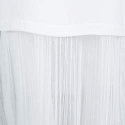 Elizabeth and James White Tulle Underlay Sleeveless Kisa Midi Dress XS