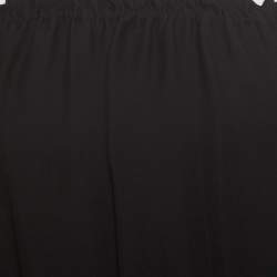 Elizabeth and James Black Sheer Silk Off Shoulder Denny Peasant Crop Top S