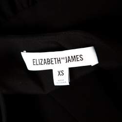 Pre Owned Elizabeth & James Black Crepe Knit Perth Halter Top XS