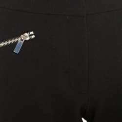 Elizabeth & James Black Stretch Knit Zip Detail Tapered Trousers M