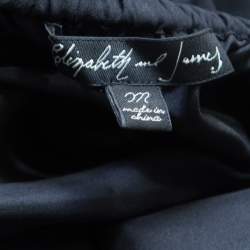 Pre Owned Elizabeth & James Black Silk Open Back Detail Camara Dress M