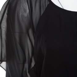 Pre Owned Elizabeth & James Black Silk Open Back Detail Camara Dress M