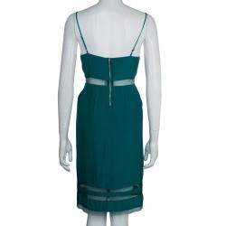 Elizabeth and James Sea Green Mesh Insert Sleeveless Dress XS