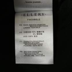 Ellery Black Gabardine Button Detail Coat S