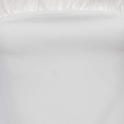 Pre Owned Elliatt Ivory/White Crepe Feather Detail Harley Midi Dress XS